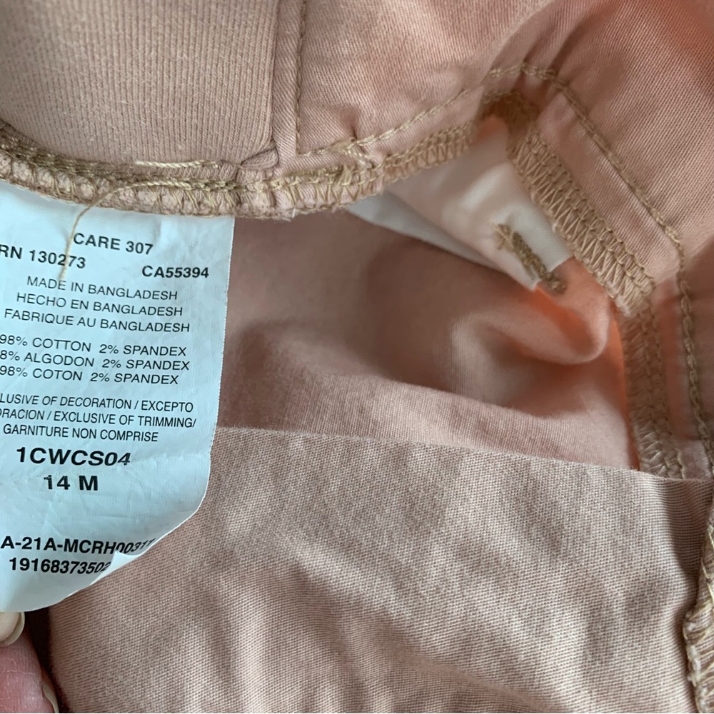 Lee Regular Fit, Short, Mid Rise (14 M) Blush color Cargo type with side pockets - Picture 6 of 6